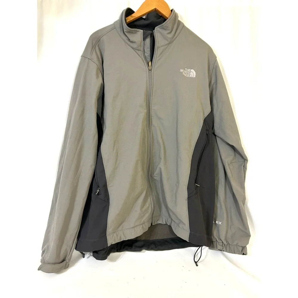 The North Face Apex Jacket Mens Softshell Grey Stretch Nylon Sz XXL